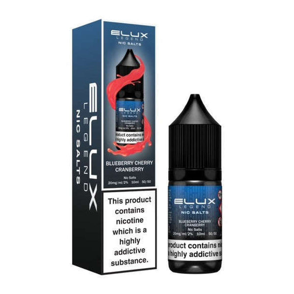 Blueberry Cherry Cranberry By Elux Legend Nic Salt 10ml for your vape at Red Hot Vaping