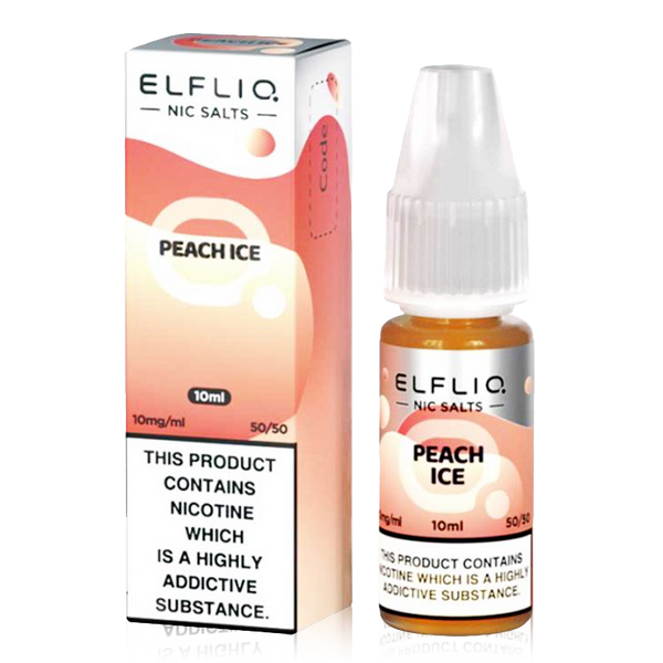 Peach Ice By Elfbar Elfliq Salts 10ml for your vape at Red Hot Vaping