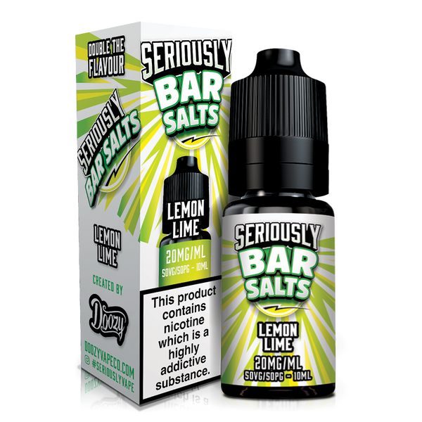 Lemon Lime By Seriously Bar Salts 10ml for your vape at Red Hot Vaping