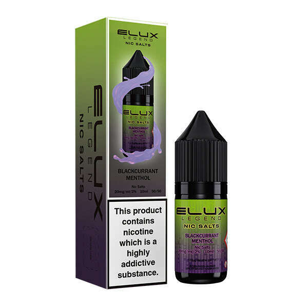 Blackcurrant Menthol By Elux Legend Nic Salt 10ml for your vape at Red Hot Vaping