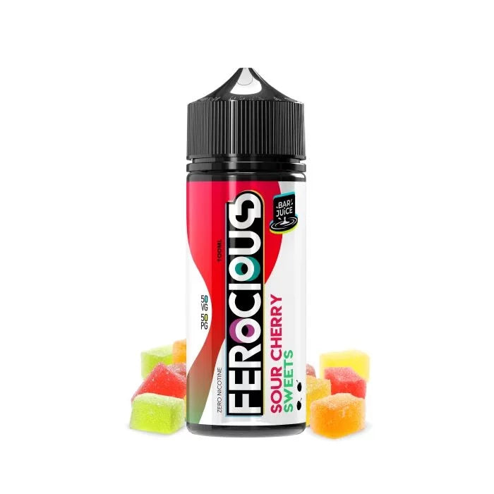 Sour Cherry Sweets 50/50 By Ferocious 100ml  Shortfill