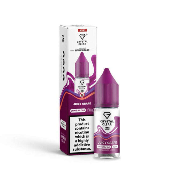 Juicy Grape By Crystal Clear Salt 10ml for your vape at Red Hot Vaping