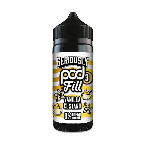Vanilla Custard 50/50 By Seriously Pod Fill 3 100ml Shortfill