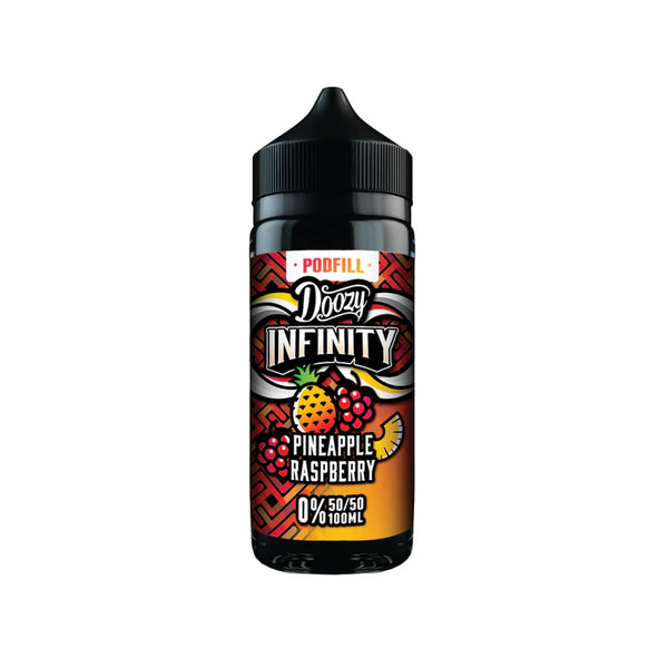 Pineapple Raspberry  50/50 By Doozy Vape Infinity Pod Fill 100ml Shortfill