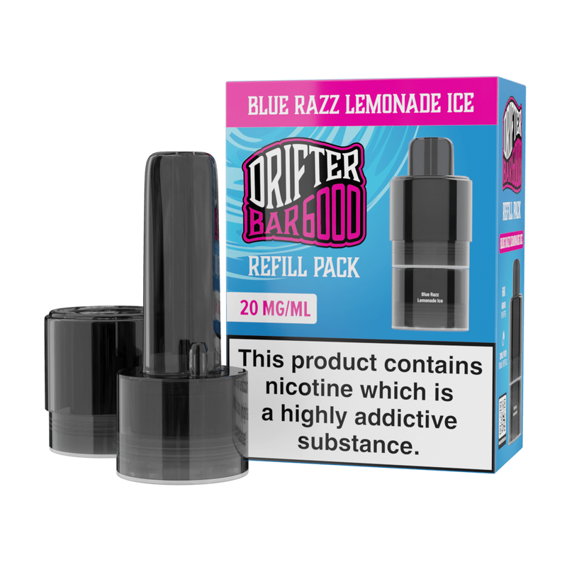 Bar 6000 Refill Pod By Drifter in Blue Razz Lemonade Ice, for your vape at Red Hot Vaping