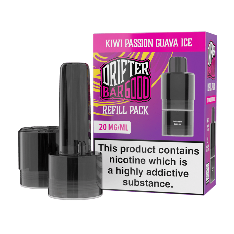 Bar 6000 Refill Pod By Drifter in Kiwi Passionfruit Guava, for your vape at Red Hot Vaping