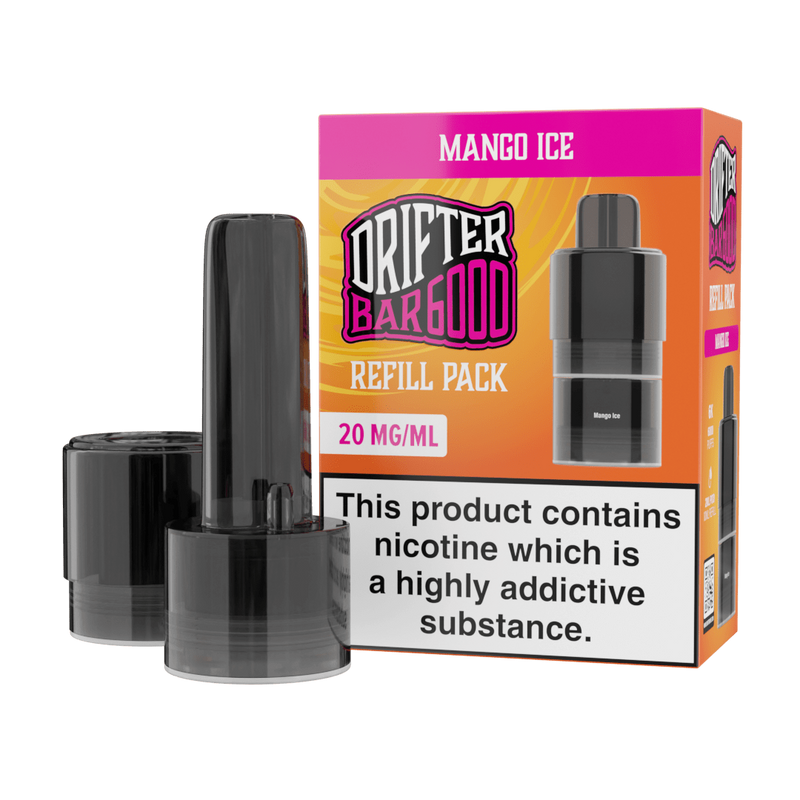 Bar 6000 Refill Pod By Drifter in Mango Ice, for your vape at Red Hot Vaping