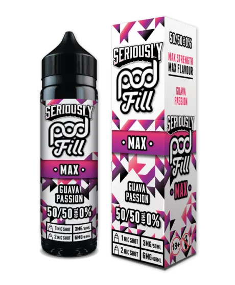 Guava Passion 50/50 By Seriously Pod Fill Max 40ml Shortfill