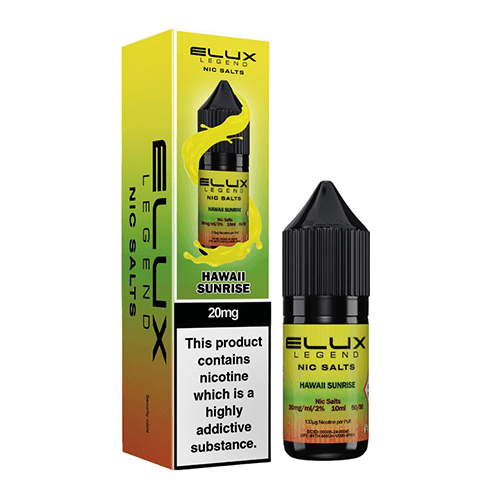 Hawaii Sunrise By Elux Legend Nic Salt 10ml for your vape at Red Hot Vaping