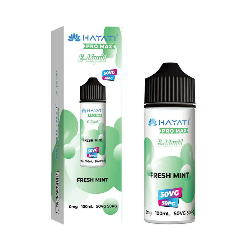 Fresh Mint 50/50 By Hayati Pro Max Shortfill for your vape at Red Hot Vaping