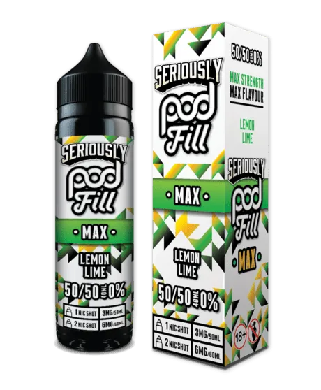 Lemon Lime 50/50 By Seriously Pod Fill Max 40ml Shortfill