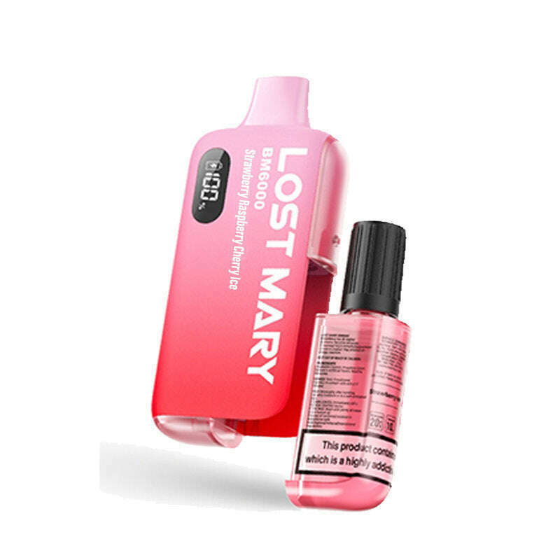 BM6000 Disposable Vape Kit By Lost Mary in Strawberry Raspberry Cherry Ice, for your vape at Red Hot Vaping