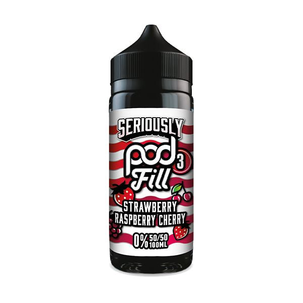 Strawberry Raspberry Cherry 50/50 By Seriously Pod Fill 3 100ml Shortfill