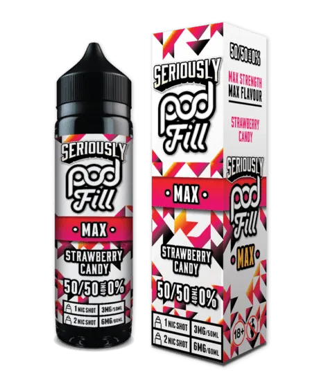 Strawberry Candy 50/50 By Seriously Pod Fill Max 40ml Shortfill