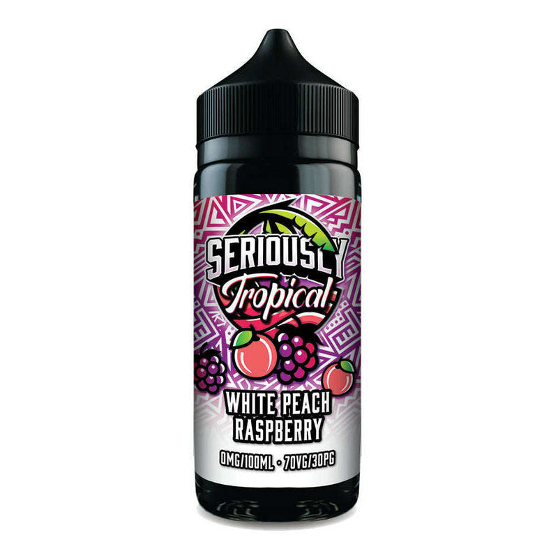 Seriously Tropical White Peach Raspberry By Doozy Vapes 100ml Shortfill for your vape at Red Hot Vaping