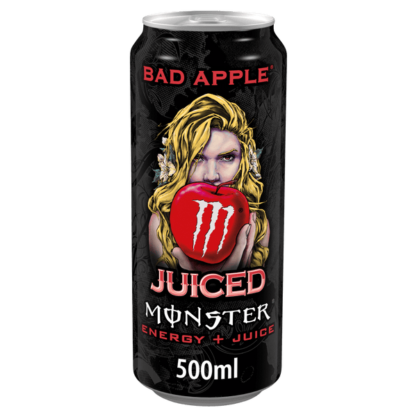 Monster Energy Bad Apple 500ml for your vape at Red Hot Vaping