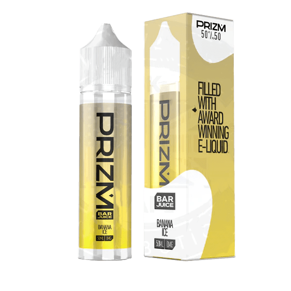 Banana Ice 50/50 By Prizm Bar Juice 50ml Shortfill for your vape at Red Hot Vaping