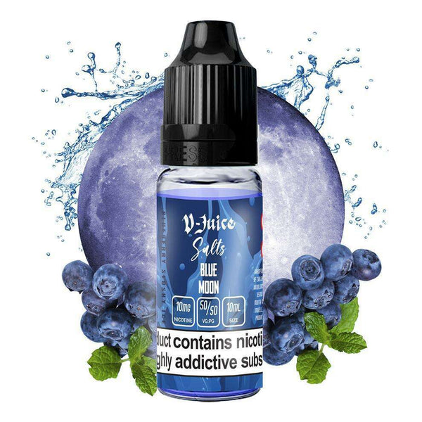 Blue Moon By V-Juice Salt 10ml for your vape at Red Hot Vaping