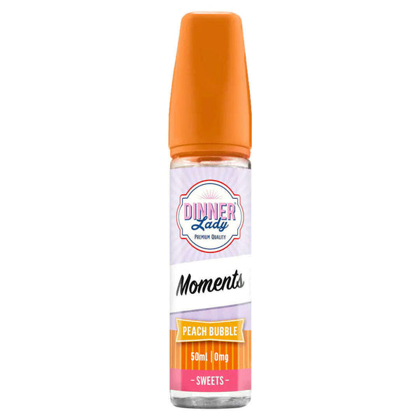 Peach Bubble By Dinner Lady Moments 50ml Shortfill for your vape at Red Hot Vaping