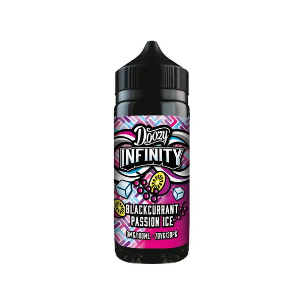 Blackcurrant Passion Ice  50/50 By Doozy Vape Infinity Pod Fill 100ml Shortfil