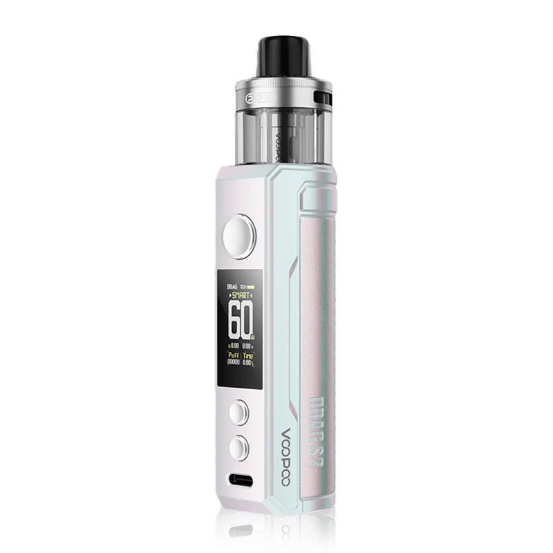 Drag S2 Kit By VooPoo in Colourful Silver, for your vape at Red Hot Vaping