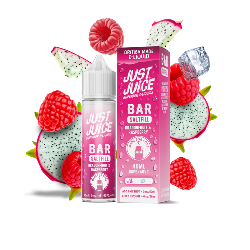 Dragonfruit & Raspberry By Just Juice Bar Saltfill 40ml Shortfill