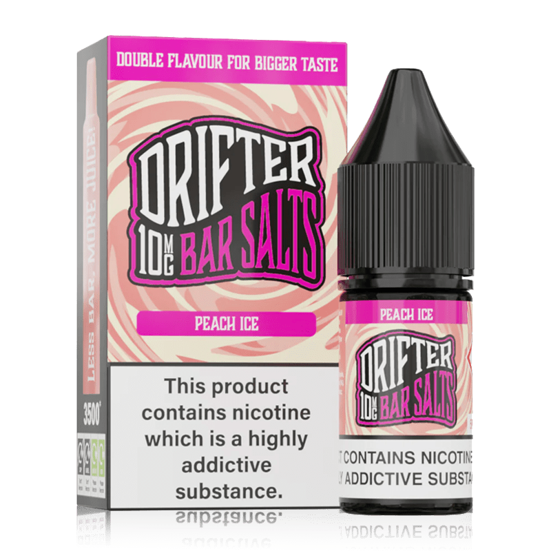 Peach Ice By Drifter Nic Salt 10ml for your vape at Red Hot Vaping