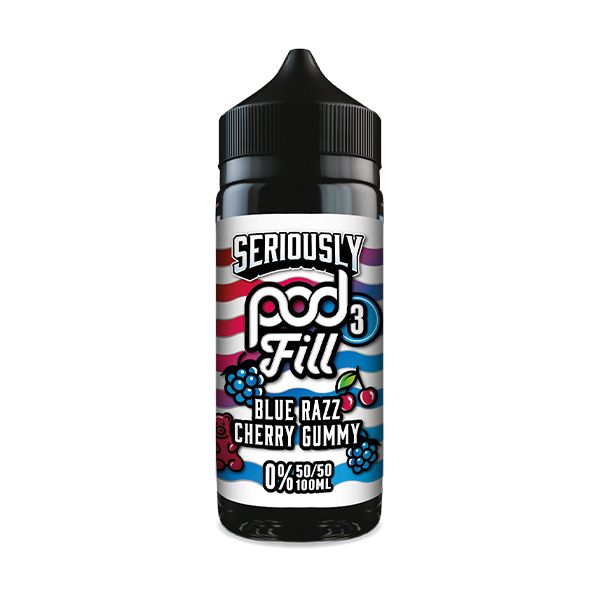 Blue Razz Cherry Gummy 50/50 By Seriously Pod Fill 3 100ml Shortfill