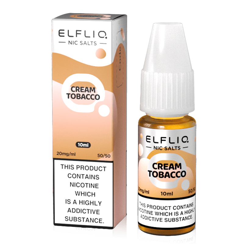 Cream Tobacco By Elfbar Elfliq Salts 10ml for your vape at Red Hot Vaping