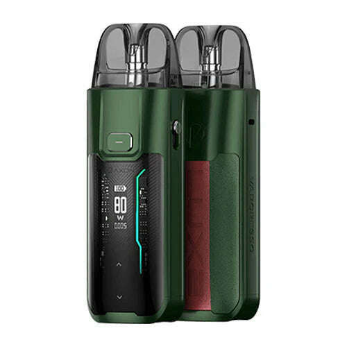 Luxe XR Max Pod Kit (single pod version) By Vaporesso in Forest Green Leather Version, for your vape at Red Hot Vaping