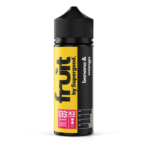 Banana & Mango 50/50 By Supergood Fruit 100ml Shortfill for your vape at Red Hot Vaping