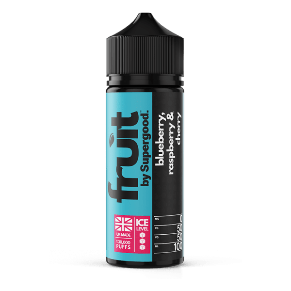 Blueberry Raspberry Cherry 50/50 By Supergood Fruit 100ml Shortfill for your vape at Red Hot Vaping