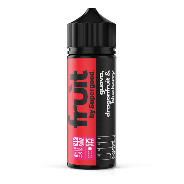 Guava Dragonfruit & Blueberry 50/50 By Supergood Fruit 100ml Shortfill for your vape at Red Hot Vaping