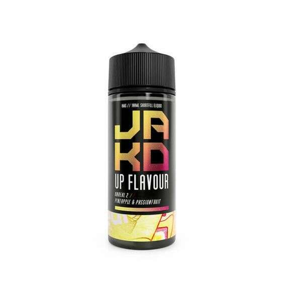 Unreal 2 Pineapple & Passionfruit 50/50 By JAK'D 100ml Shortfill for your vape at Red Hot Vaping