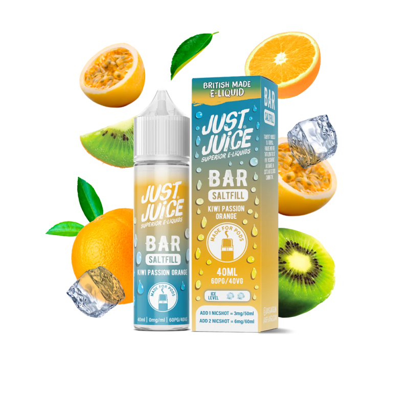 Kiwi Passion Orange By Just Juice Bar Saltfill 40ml Shortfill