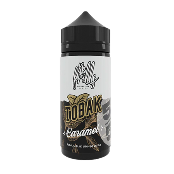 Tobak Caramel  50/50 By No Frills 80ml Shortfill