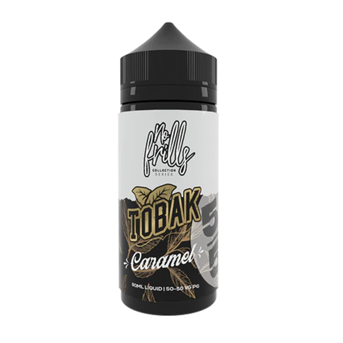 Tobak Caramel  50/50 By No Frills 80ml Shortfill