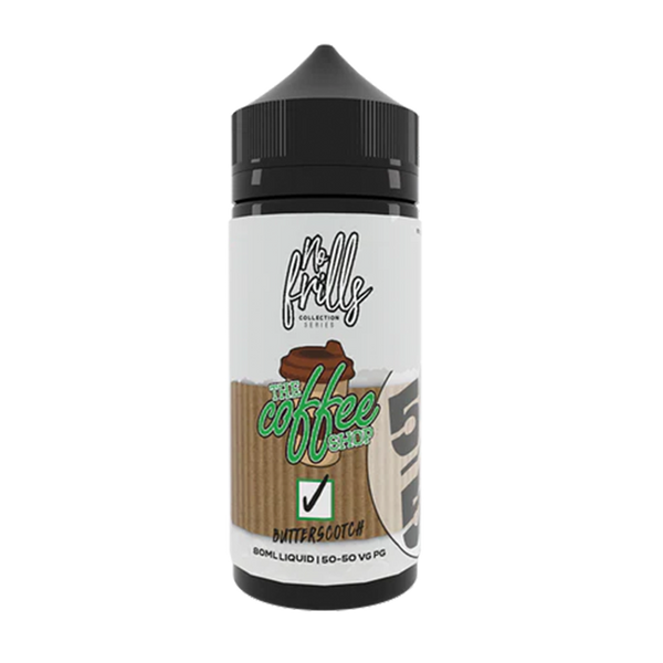 Coffee Shop Butterscotch  50/50 By No Frills 80ml Shortfill