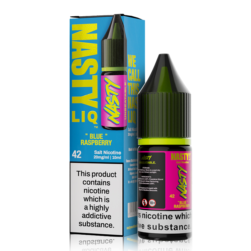 Blue Raspberry By Nasty Liq 10ml in 20mg, for your vape at Red Hot Vaping