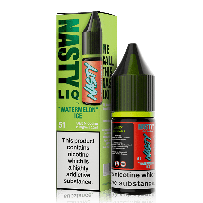 Watermelon Ice By Nasty Liq 10ml in 10mg, for your vape at Red Hot Vaping