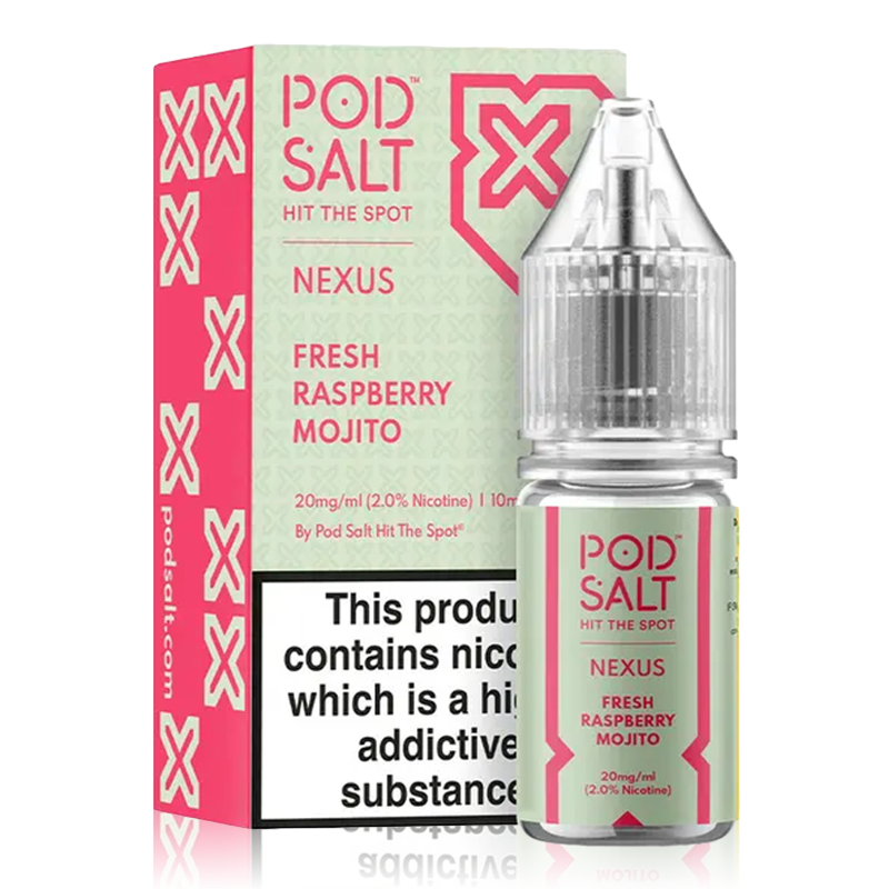 Fresh Raspberry Mojito By Nexus Pod Salt 10ml for your vape at Red Hot Vaping