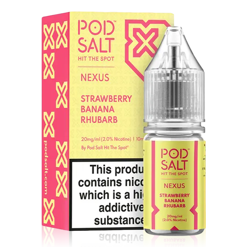 Strawberry Banana Rhubarb By Nexus Pod Salt 10ml. for your vape at Red Hot Vaping