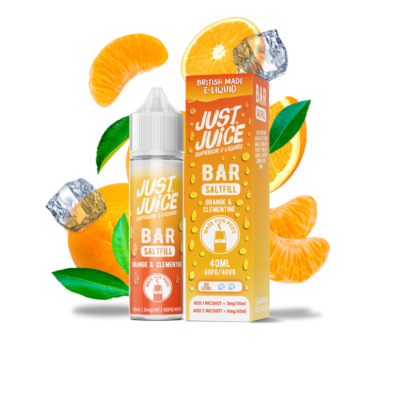 Orange & Clementine By Just Juice Bar Saltfill 50/50 40ml Original