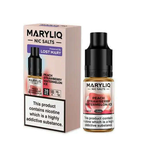 Peach Strawberry Watermelon By Maryliq The Official Lost Mary Nic Salts 10ml for your vape at Red Hot Vaping