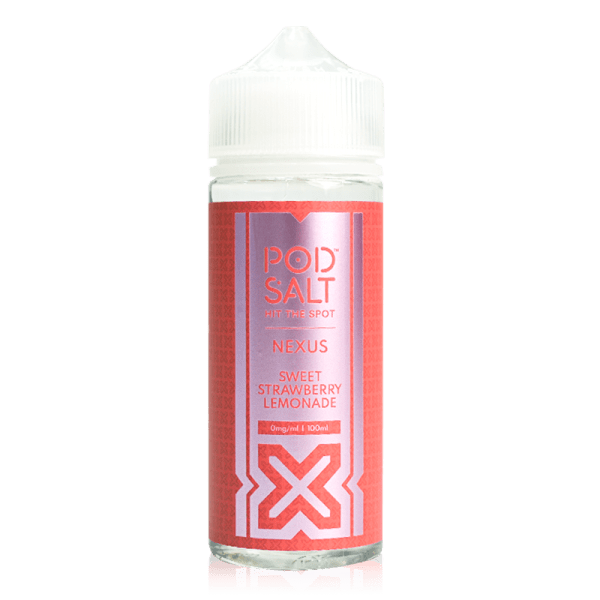 Sweet Strawberry Lemonade By Nexus Pod Salt 100ml Shortfill for your vape at Red Hot Vaping