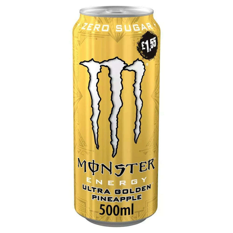 Monster Energy Ultra Golden Pineapple 500ml for your vape at Red Hot Vaping