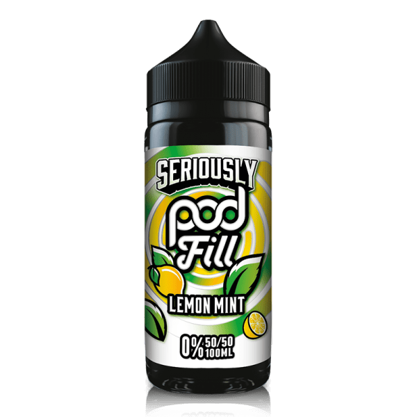 Lemon Mint By Seriously Pod Fill 100ml Shortfill for your vape at Red Hot Vaping