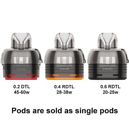 Vprime Replacement Pods (single) By Oxva for your vape at Red Hot Vaping