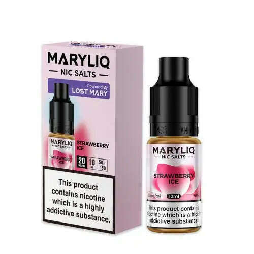 Strawberry Ice By Maryliq The Official Lost Mary Nic Salts 10ml for your vape at Red Hot Vaping