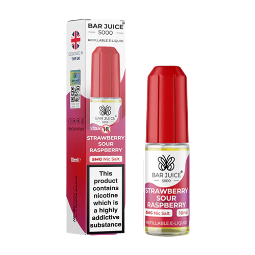 Strawberry Sour Raspberry By Bar Juice 5000 10ml
